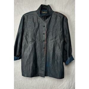 SOPHIE HONG Blue Silk Jacket Size 38